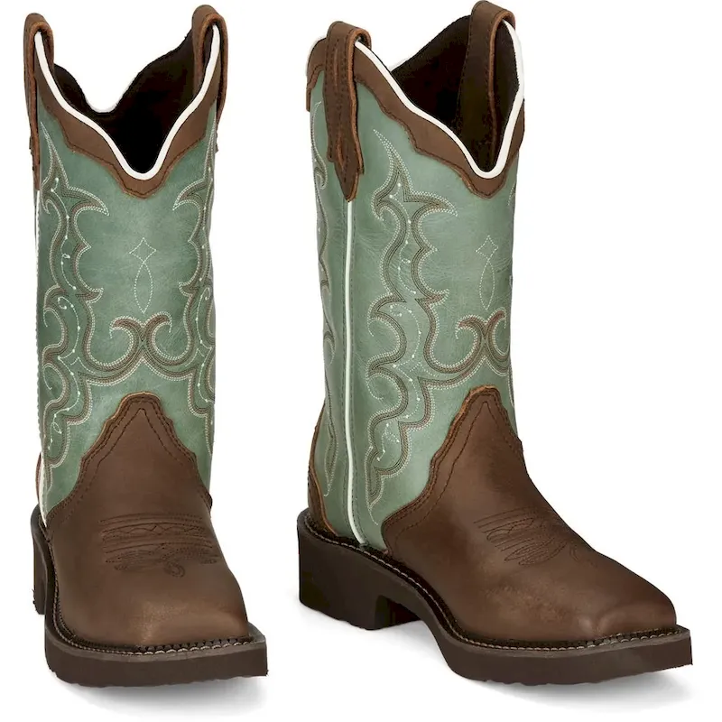 omnipotent Women's Justin Raya Cowboy Boots Brown 2025 - Cowboy Boots